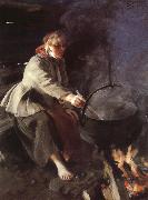 Anders Zorn In the Cookhouse painting